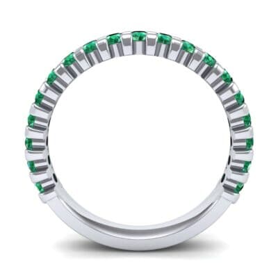 Square Shared Prong Emerald Ring (0.88 CTW) Side View