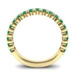 Square Shared Prong Emerald Ring (0.88 CTW) Side View