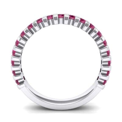 Square Shared Prong Ruby Ring (0.88 CTW) Side View