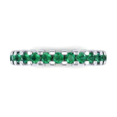 Square Shared Prong Emerald Ring (0.88 CTW) Top Flat View
