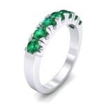 Seven-Stone Emerald Ring (1.12 CTW) Perspective View