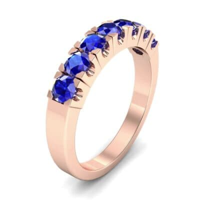 Seven-Stone Blue Sapphire Ring (1.12 CTW) Perspective View