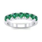 Seven-Stone Emerald Ring (1.12 CTW) Top Dynamic View