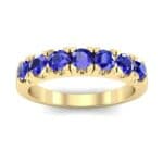 Seven-Stone Blue Sapphire Ring (1.12 CTW) Top Dynamic View