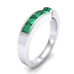 Channel-Set Peak Emerald Ring (0.65 CTW) Perspective View