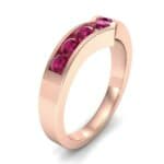 Channel-Set Peak Ruby Ring (0.65 CTW) Perspective View
