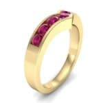Channel-Set Peak Ruby Ring (0.65 CTW) Perspective View
