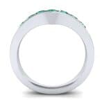 Channel-Set Peak Emerald Ring (0.65 CTW) Side View