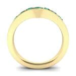 Channel-Set Peak Emerald Ring (0.65 CTW) Side View