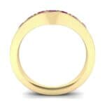 Channel-Set Peak Ruby Ring (0.65 CTW) Side View