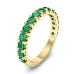 Square Prong Emerald Ring (1.26 CTW) Perspective View