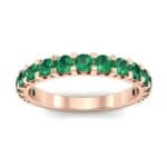 Square Prong Emerald Ring (1.26 CTW) Top Dynamic View