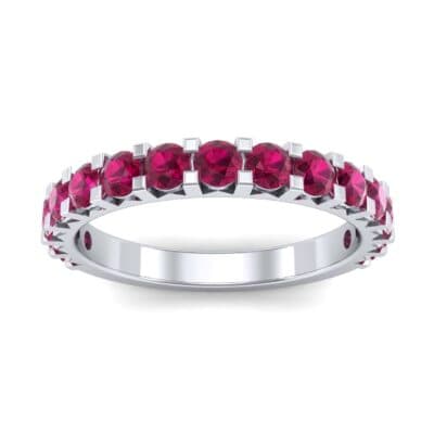 Square Prong Ruby Ring (1.26 CTW) Top Dynamic View