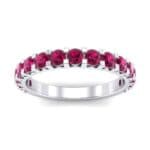 Square Prong Ruby Ring (1.26 CTW) Top Dynamic View