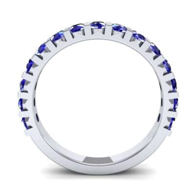 Square Prong Blue Sapphire Ring (1.26 CTW) Side View