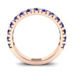 Square Prong Blue Sapphire Ring (1.26 CTW) Side View
