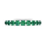 Square Prong Emerald Ring (1.26 CTW) Top Flat View