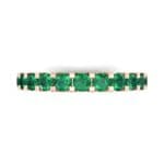 Square Prong Emerald Ring (1.26 CTW) Top Flat View
