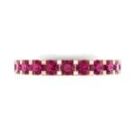 Square Prong Ruby Ring (1.26 CTW) Top Flat View