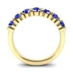 Bar-Set Seven-Stone Blue Sapphire Ring (1.12 CTW) Side View