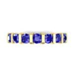 Bar-Set Seven-Stone Blue Sapphire Ring (1.12 CTW) Top Flat View