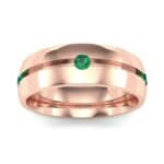 Grooved Five-Stone Emerald Ring (0.33 CTW) Top Dynamic View