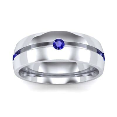 Grooved Five-Stone Blue Sapphire Ring (0.33 CTW) Top Dynamic View