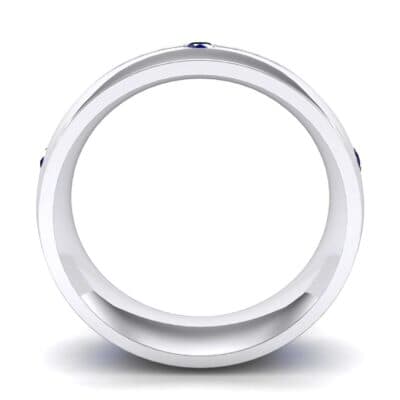 Grooved Five-Stone Blue Sapphire Ring (0.33 CTW) Side View