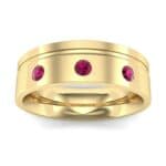 Round-Cut Trio Ruby Ring (0.2 CTW) Top Dynamic View