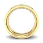 Round-Cut Trio Emerald Ring (0.2 CTW) Side View