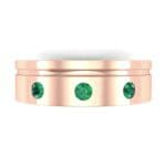 Round-Cut Trio Emerald Ring (0.2 CTW) Top Flat View