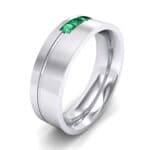 Channel-Set Trio Emerald Ring (0.27 CTW) Perspective View