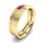 Channel-Set Trio Ruby Ring (0.27 CTW) Perspective View