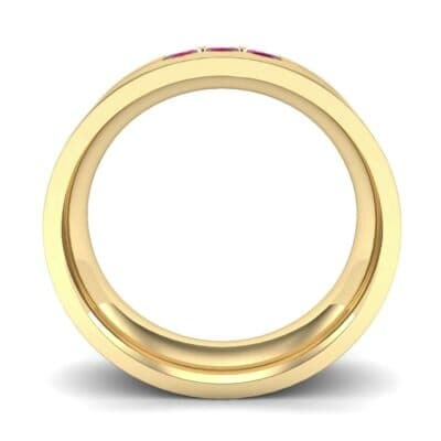 Channel-Set Trio Ruby Ring (0.27 CTW) Side View