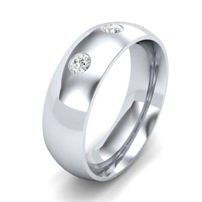 Rounded Three-Stone Diamond Ring (0.19 CTW) Perspective View