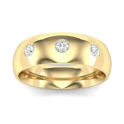 Rounded Three-Stone Diamond Ring (0.19 CTW) Top Dynamic View