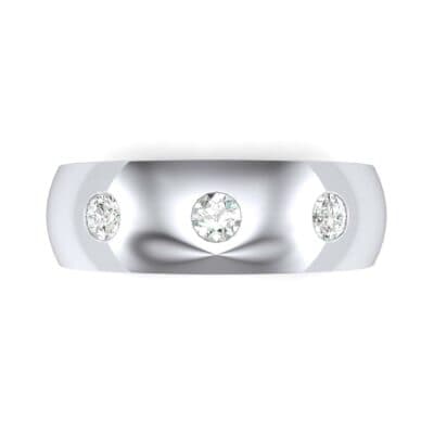 Rounded Three-Stone Diamond Ring (0.19 CTW) Top Flat View