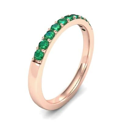Thin Surface Prong Set Emerald Ring (0.46 CTW) Perspective View