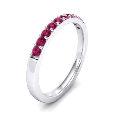 Thin Surface Prong Set Ruby Ring (0.46 CTW) Perspective View