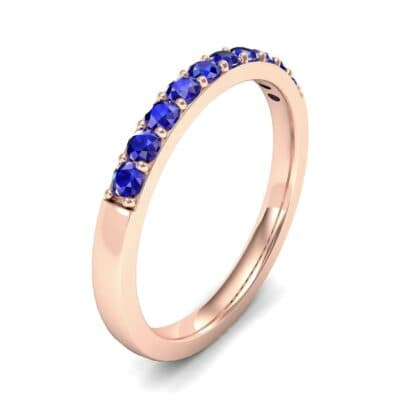Thin Surface Prong Set Blue Sapphire Ring (0.46 CTW) Perspective View