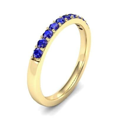 Thin Surface Prong Set Blue Sapphire Ring (0.46 CTW) Perspective View