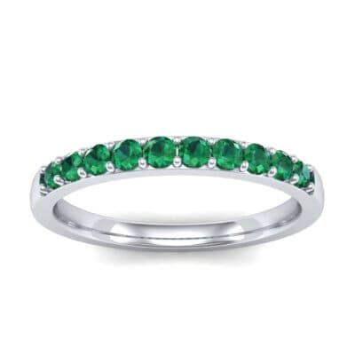 Thin Surface Prong Set Emerald Ring (0.46 CTW) Top Dynamic View
