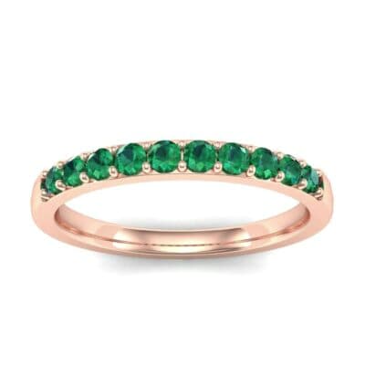 Thin Surface Prong Set Emerald Ring (0.46 CTW) Top Dynamic View