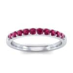 Thin Surface Prong Set Ruby Ring (0.46 CTW) Top Dynamic View