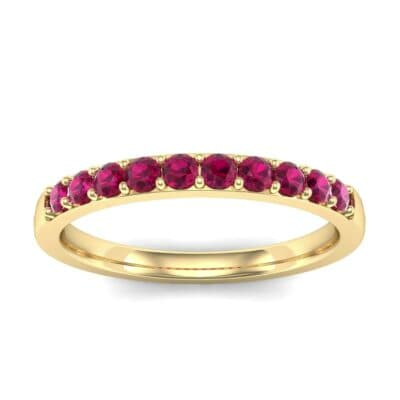 Thin Surface Prong Set Ruby Ring (0.46 CTW) Top Dynamic View