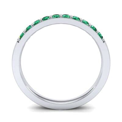Thin Surface Prong Set Emerald Ring (0.46 CTW) Side View