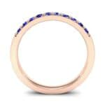 Thin Surface Prong Set Blue Sapphire Ring (0.46 CTW) Side View