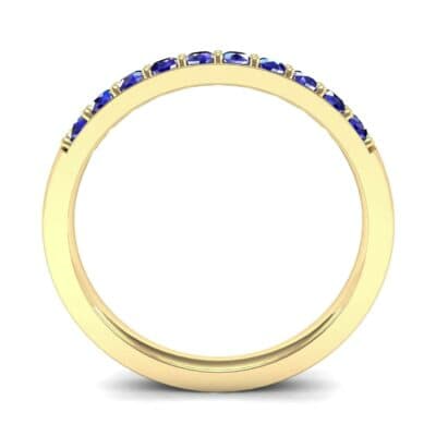 Thin Surface Prong Set Blue Sapphire Ring (0.46 CTW) Side View