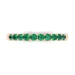 Thin Surface Prong Set Emerald Ring (0.46 CTW) Top Flat View
