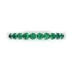 Thin Surface Prong Set Emerald Ring (0.46 CTW) Top Flat View